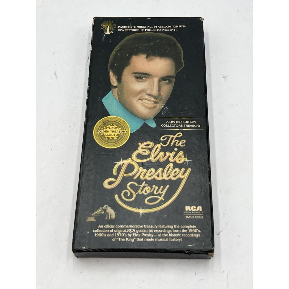 1977 Elvis Presley Story 3 8-Track Tape Box Set RCA DMS3-0263 Collector Treasury